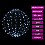 Casa si Gradina - Decoratiuni - Decoratiuni de sezon - Decoratiune glob cu 384 LED 2 pcs Alb rece 60 cm Metal - Infinity.ro