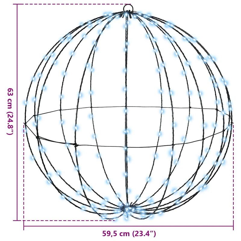 Casa si Gradina - Decoratiuni - Decoratiuni de sezon - Decoratiune glob cu 384 LED 2 pcs Alb rece 60 cm Metal - Infinity.ro