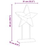 Casa si Gradina - Decoratiuni - Decoratiuni de sezon - Steaua de Craciun Maro 30 x 5 x 45 cm Lemn solid de tec - Infinity.ro