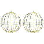 Casa si Gradina - Decoratiuni - Decoratiuni de sezon - Decoratiune glob cu 320 LED 2 pcs Alb cald 50 cm Metal - Infinity.ro