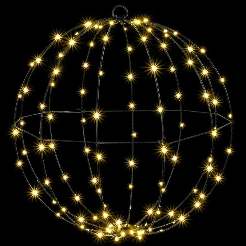 Casa si Gradina - Decoratiuni - Decoratiuni de sezon - Decoratiune glob cu 320 LED 2 pcs Alb cald 50 cm Metal - Infinity.ro