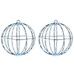 Casa si Gradina - Decoratiuni - Decoratiuni de sezon - Decoratiune glob cu 192 LED 2 pcs Alb rece 30 cm Metal - Infinity.ro