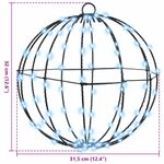 Casa si Gradina - Decoratiuni - Decoratiuni de sezon - Decoratiune glob cu 192 LED 2 pcs Alb rece 30 cm Metal - Infinity.ro