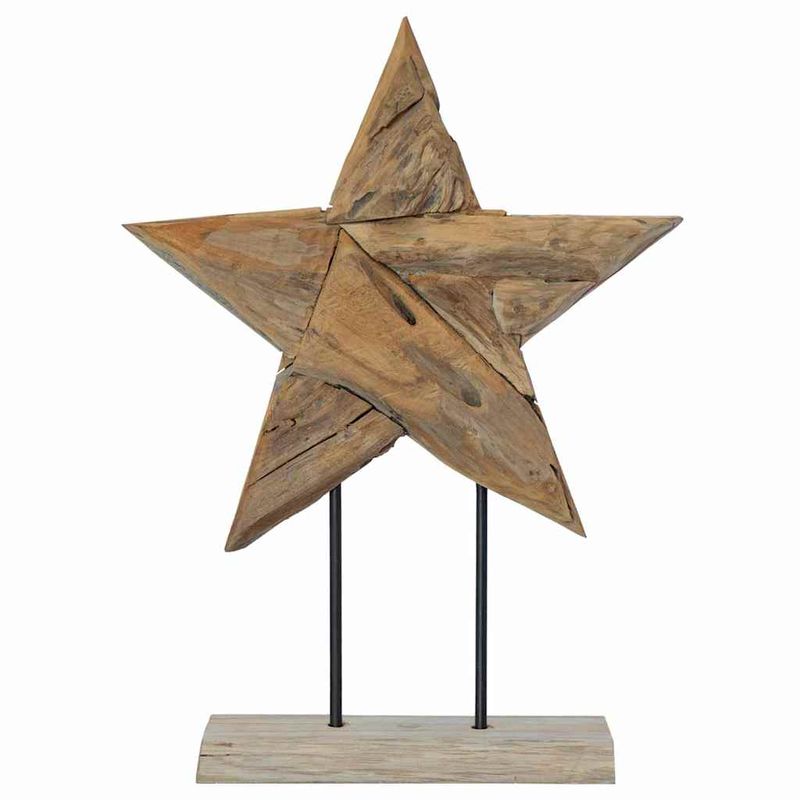 Casa si Gradina - Decoratiuni - Decoratiuni de sezon - Steaua de Craciun Maro 45 x 5 x 60 cm Lemn solid de tec - Infinity.ro