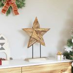 Casa si Gradina - Decoratiuni - Decoratiuni de sezon - Steaua de Craciun Maro 45 x 5 x 60 cm Lemn solid de tec - Infinity.ro