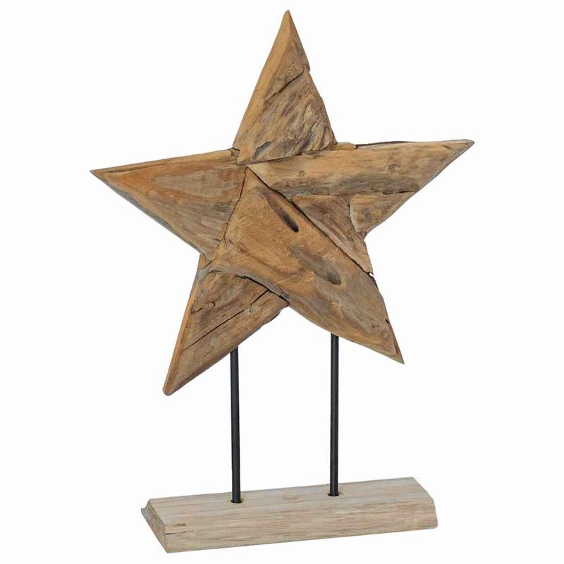 Casa si Gradina - Decoratiuni - Decoratiuni de sezon - Steaua de Craciun Maro 45 x 5 x 60 cm Lemn solid de tec - Infinity.ro