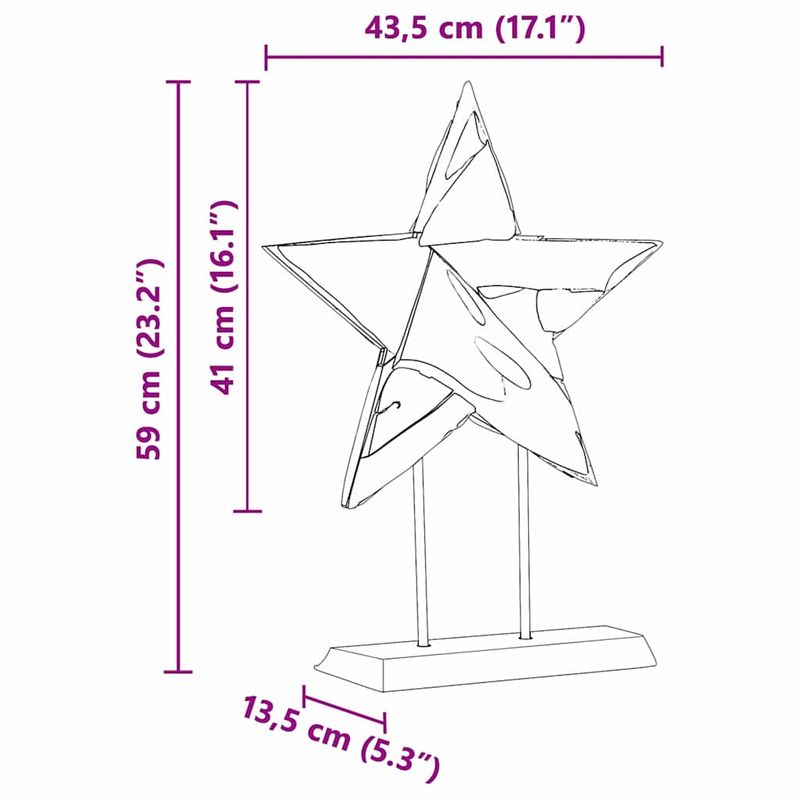 Casa si Gradina - Decoratiuni - Decoratiuni de sezon - Steaua de Craciun Maro 45 x 5 x 60 cm Lemn solid de tec - Infinity.ro