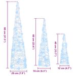 Casa si Gradina - Decoratiuni - Decoratiuni de sezon - Brad de Craciun cu 90 LED 3 pcs Alb rece 20 x 20 x 80 cm Acril - Infinity.ro