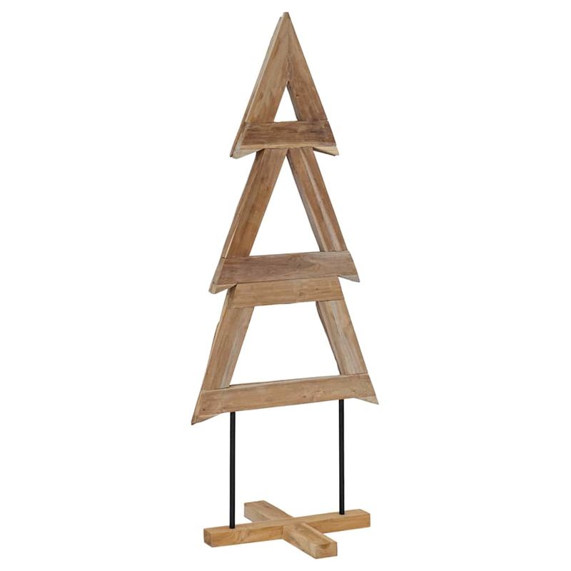 Casa si Gradina - Decoratiuni - Decoratiuni de sezon - Brad de Craciun cu suport Maro 150 cm Lemn masiv de tec - Infinity.ro