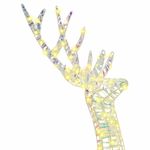 Casa si Gradina - Decoratiuni - Decoratiuni de sezon - Familia Renilor 3 pcs Alb cald 67 x 26 x 127 cm PET - Infinity.ro