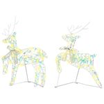 Casa si Gradina - Decoratiuni - Decoratiuni de sezon - Reni LED cu 40 LED 2 pcs Alb cald PET - Infinity.ro