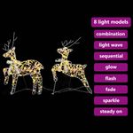 Casa si Gradina - Decoratiuni - Decoratiuni de sezon - Reni LED cu 40 LED 2 pcs Alb cald PET - Infinity.ro