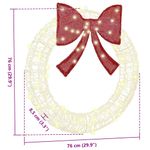 Casa si Gradina - Decoratiuni - Decoratiuni de sezon - Coroana cu lumini cu banda LED Alb cald 75 cm Acril - Infinity.ro