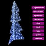 Casa si Gradina - Decoratiuni - Decoratiuni de sezon - Brad de Craciun cu 160 LED Alb Rece 150 cm Acril - Infinity.ro