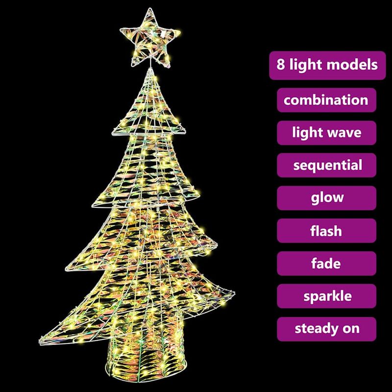 Casa si Gradina - Decoratiuni - Decoratiuni de sezon - Brad de Craciun cu 120 LED Alb cald 120 cm PET - Infinity.ro