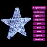 Casa si Gradina - Decoratiuni - Decoratiuni de sezon - Stea 3D cu 50 LED Alb rece 55 x 53.5 x 10 cm Acril - Infinity.ro