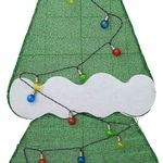 Casa si Gradina - Decoratiuni - Decoratiuni de sezon - Brad de Craciun iluminat cu 3 cutii de cadouri 2D alb cald - Infinity.ro