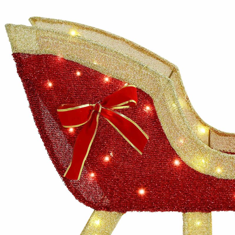 Casa si Gradina - Decoratiuni - Decoratiuni de sezon - Sanie cu ren Alb cald 70 x 26 x 128.5 cm tesatura - Infinity.ro