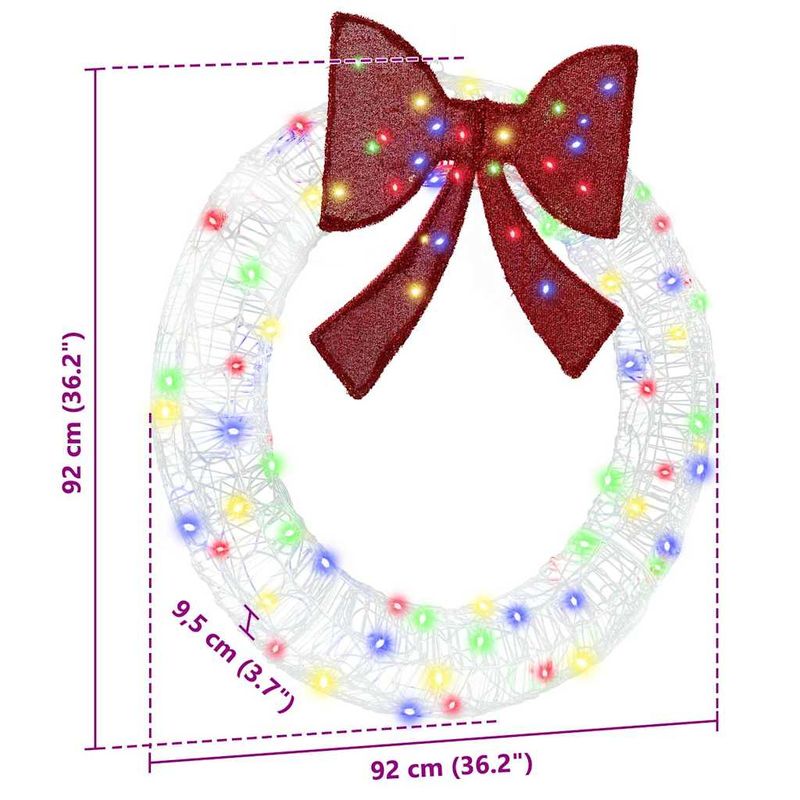 Casa si Gradina - Decoratiuni - Decoratiuni de sezon - Coroana cu lumini cu banda LED Multicolour 90 cm Acril - Infinity.ro