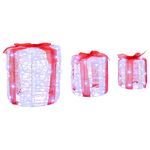 Casa si Gradina - Decoratiuni - Decoratiuni de sezon - Decoratie cutie de cadou 3 pcs Alb rece 20 x 20 x 21 cm Acril - Infinity.ro