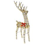 Casa si Gradina - Decoratiuni - Decoratiuni de sezon - Ren 3D Alb cald 128 cm Ratan - Infinity.ro