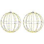 Casa si Gradina - Decoratiuni - Decoratiuni de sezon - Decoratiune glob cu 192 LED 2 pcs Alb cald 40 cm Metal - Infinity.ro