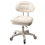 Casa si Gradina - Mobilier - Scaune si fotolii - Scaune - Scaun ergonomic, elegant si versatil, rotativ, mobil, ajustabil pe inaltime (65–75 cm), piele PU, alb (unt) - Infinity.ro