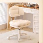 Casa si Gradina - Mobilier - Scaune si fotolii - Scaune - Scaun ergonomic, elegant si versatil, rotativ, mobil, ajustabil pe inaltime (65–75 cm), piele PU, alb (unt) - Infinity.ro