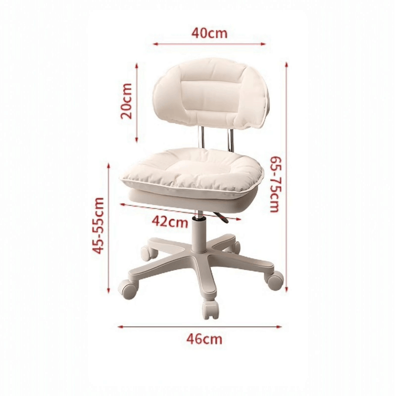Casa si Gradina - Mobilier - Scaune si fotolii - Scaune - Scaun ergonomic, elegant si versatil, rotativ, mobil, ajustabil pe inaltime (65–75 cm), piele PU, alb (unt) - Infinity.ro