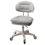 Casa si Gradina - Mobilier - Scaune si fotolii - Scaune - Scaun ergonomic, elegant si versatil, rotativ, mobil, ajustabil pe inaltime (65–75 cm), piele PU, gri - Infinity.ro