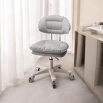 Casa si Gradina - Mobilier - Scaune si fotolii - Scaune - Scaun ergonomic, elegant si versatil, rotativ, mobil, ajustabil pe inaltime (65–75 cm), piele PU, gri - Infinity.ro