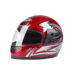 Auto si Moto - Moto - Echipamente protectie moto - Casti moto - Casca moto/scuter Full face unisex, cu viziera, marime universala 56-62cm, rosie - Infinity.ro
