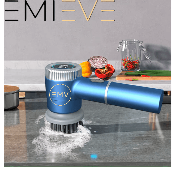 Electronice si Electrocasnice - Ingrijirea locuintei - Mopuri electrice - Perie de curatare electrica multifunctionala, portabila, ideala pentru bucatarie si baie, wireless, 5 perii accesoriu - Infinity.ro