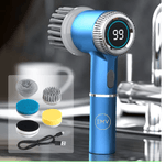 Electronice si Electrocasnice - Ingrijirea locuintei - Mopuri electrice - Perie de curatare electrica multifunctionala, portabila, ideala pentru bucatarie si baie, wireless, 5 perii accesoriu - Infinity.ro