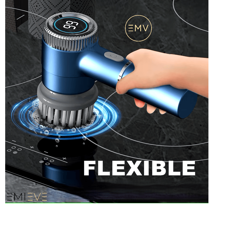 Electronice si Electrocasnice - Ingrijirea locuintei - Mopuri electrice - Perie de curatare electrica multifunctionala, portabila, ideala pentru bucatarie si baie, wireless, 5 perii accesoriu - Infinity.ro