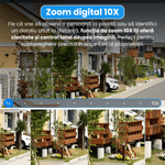 Casa si Gradina - Electrice - Smart Home - Camere de supraveghere - Camera de supraveghere, WiFi 4K Ultra HD cu lentile duale, zoom digital 10X, audio bidirectional, viziune nocturna,PTZ - Infinity.ro