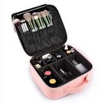 Ingrijire personala si Cosmetice - Machiaj - Portfarduri si genti cosmetice - Geanta pentru cosmetice, design elegant roz, oglinda cu LED ,baterie 2000 mAh, compartimente reglabile, Brivoo® - Infinity.ro