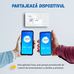 Casa si Gradina - Termice - Centrale termice si accesorii - Accesorii incalzire - Termostat de ambient inteligent BIRAI® EcoTherm Controlat Prin Internet/Smartphone Programabil WiFi din Aplicatie, Alb - Infinity.ro
