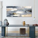 Casa si Gradina - Decoratiuni - Tablouri - Tablou canvas mare, design abstract, in rama de lemn, decor modern perete pentru living, dormitor, restaurant, 50x120cm - Infinity.ro