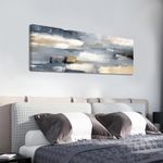 Casa si Gradina - Decoratiuni - Tablouri - Tablou canvas mare, design abstract, in rama de lemn, decor modern perete pentru living, dormitor, restaurant, 50x120cm - Infinity.ro
