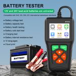 Auto si Moto - Reparatii si depanare - Scule auto - Testere si multimetre - Tester baterii auto Techstar BT310, 12V/24V, afisaj color 2.8", test CCA, SOC/SOH, rezistenta interna, test incarcare - Infinity.ro