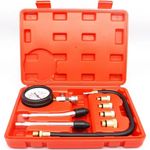 Auto si Moto - Reparatii si depanare - Scule auto - Scule si truse auto - Tester compresie motor benzina Techstar, cu manometru 0-20 bar, furtun flexibil 45cm, 4 adaptoare filetate M10 M12 M14 - Infinity.ro