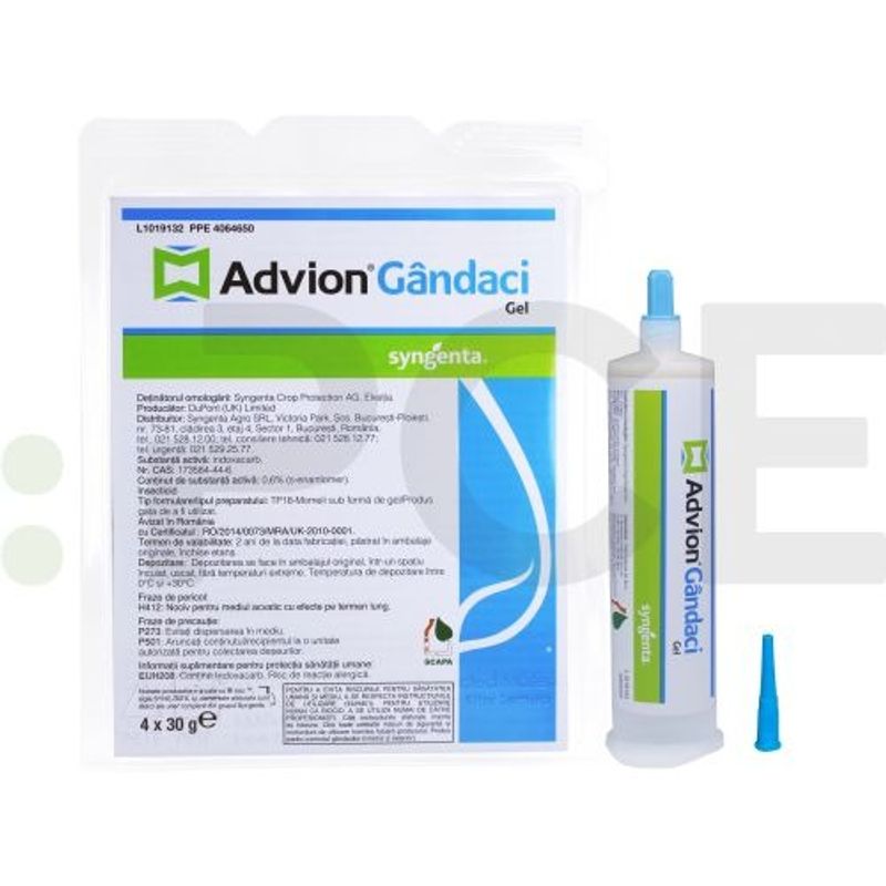 Market - Curatenie si intretinere casa - Produse menaj - Insecticide si capcane - Advion Gandaci Gel 30g, Eliminare Gandaci + Kit Aplicare LittleDomi (Aplicator cu Piston, Bete de Portocal, Manusi) - Infinity.ro