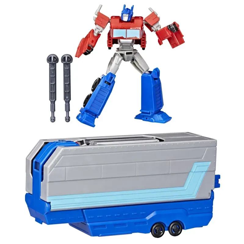 Jucarii, Copii si Bebe - Jucarii si jocuri - Figurine - Transformers Earthspark Camion Cu Remorca De Lupta Optimus Prime - Infinity.ro