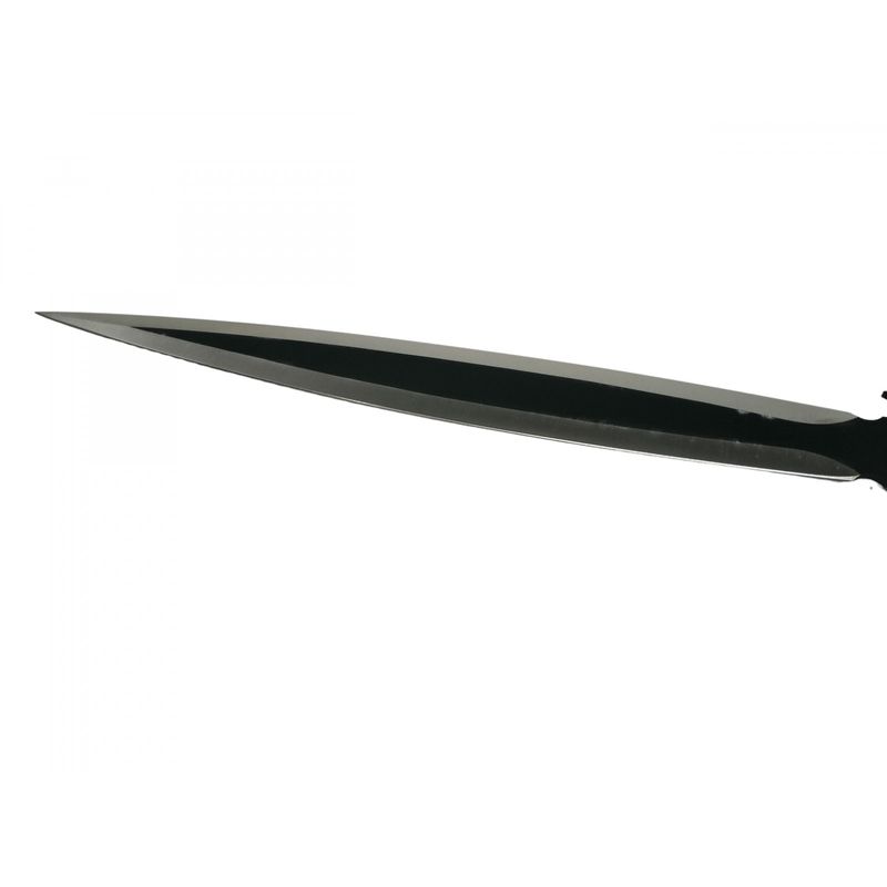 Sport si Outdoor - Camping - Cutite, bricege si accesorii - Cutite si bricege - Set de vanatoare DEPOX®, Sabie Red Ronin si set trei cutite de aruncat, otel inoxidabil, negru - Infinity.ro