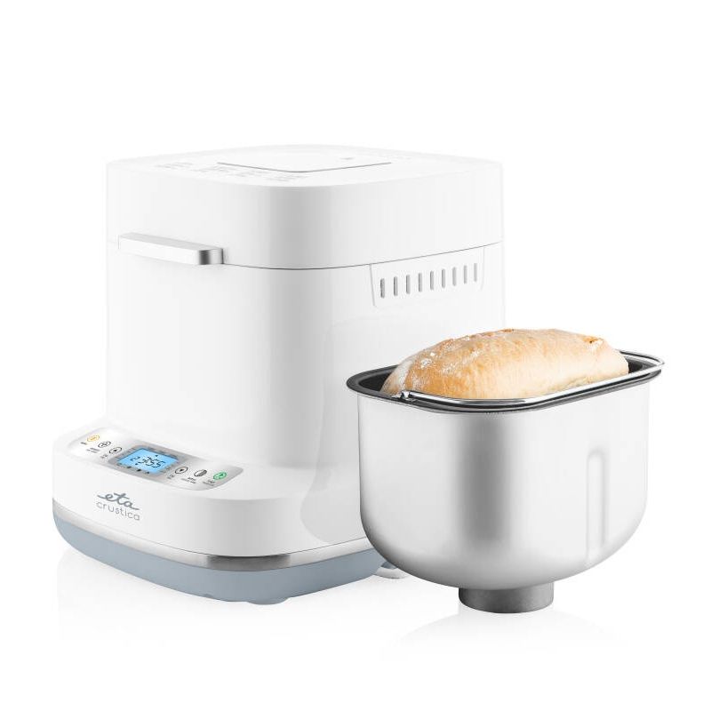 Electronice si Electrocasnice - Electrocasnice bucatarie - Preparare paine - Masini de paine - Masina de facut paine ETA 4150 90000 Crustica, 550 W, 1 Kg, 12 programe, temporizator, mentinere la cald, alba - Infinity.ro