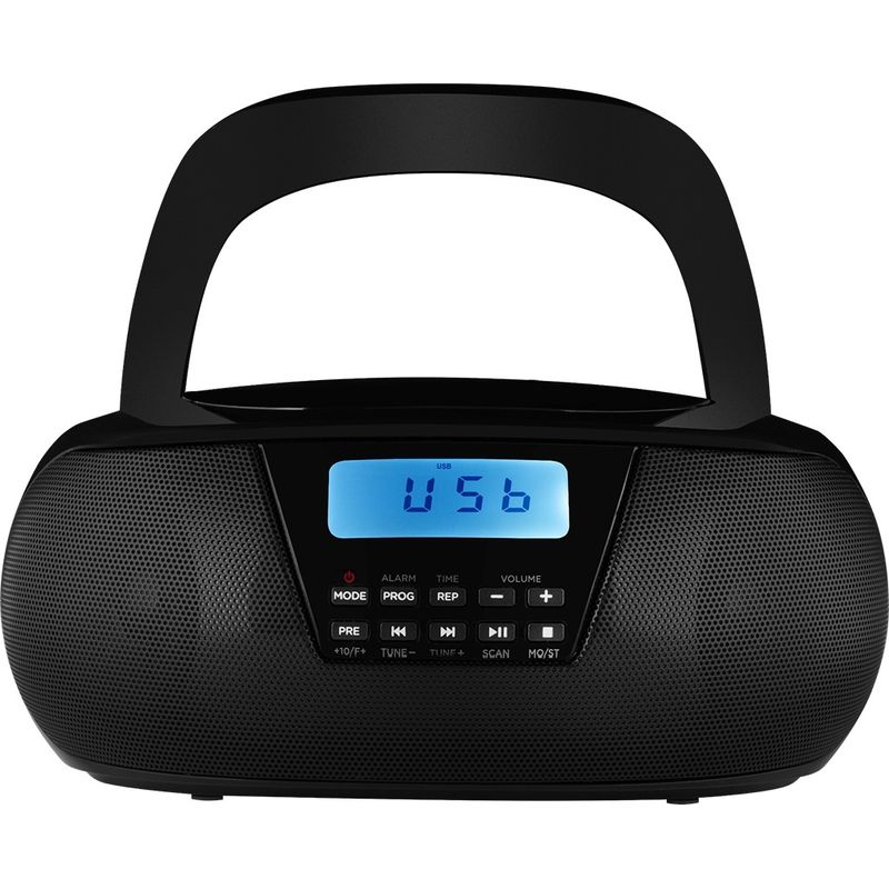 TV, Audio-Video si Foto - Portabile audio - Radio - Radio CD Player ECG CDR 550, 2 x 1.5 W RMS, tuner FM cu memorie 40 de posturi,USB, negru - Infinity.ro