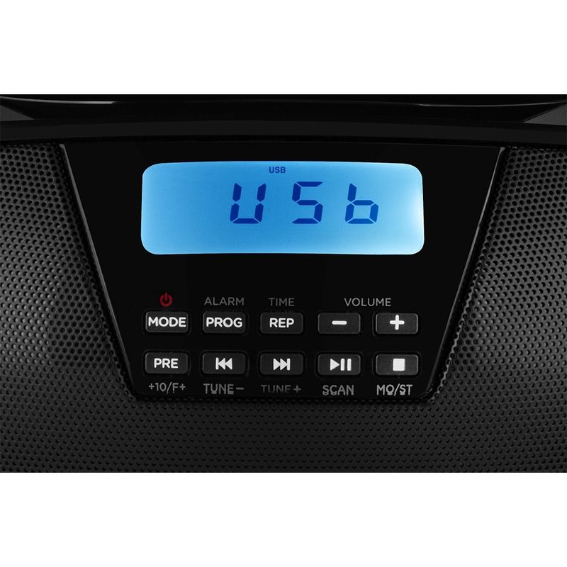 TV, Audio-Video si Foto - Portabile audio - Radio - Radio CD Player ECG CDR 550, 2 x 1.5 W RMS, tuner FM cu memorie 40 de posturi,USB, negru - Infinity.ro