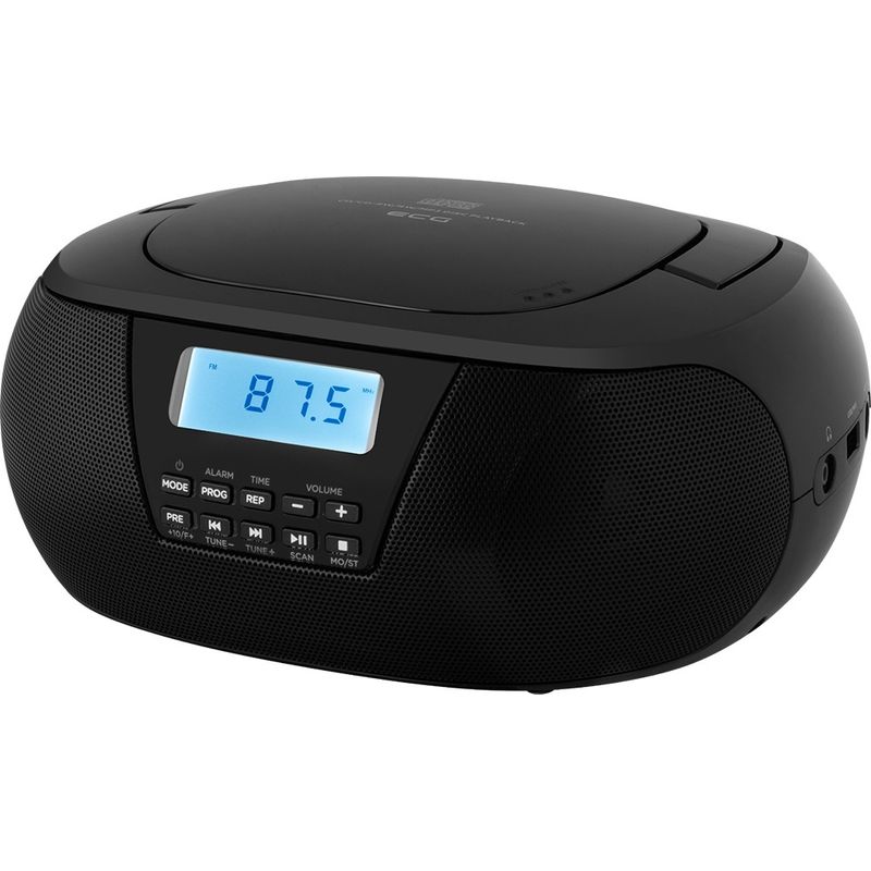 TV, Audio-Video si Foto - Portabile audio - Radio - Radio CD Player ECG CDR 550, 2 x 1.5 W RMS, tuner FM cu memorie 40 de posturi,USB, negru - Infinity.ro
