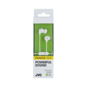Casti JVC HA-FR15-W-EF, Cu fir, In-Ear, Microfon, mufa in L compatibila cu iPhone, Alb